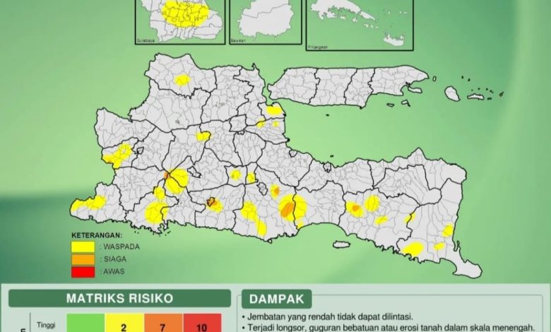 Gambaran informasi BMKG Juanda seputar Jawa Timur. Sumber IG @infobmkgjuanda