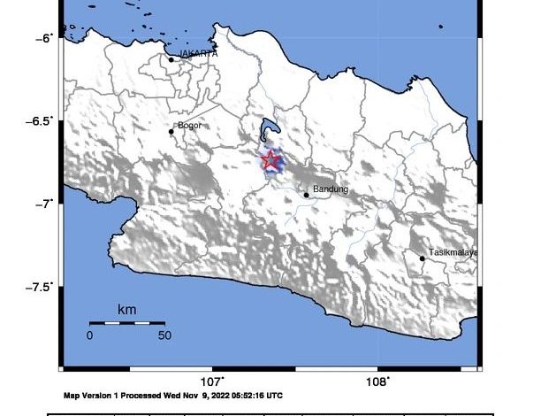 Gempa Mag 2.8 di Kabupaten Bandung. Sumber Foto Instagram @bmkgbandung