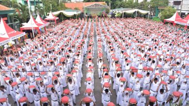 Tari Kolosal Ngoyek Kupang Siswa SMPN 2 Candi Pecahkan Rekor MURI