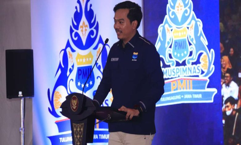 Ketum PB PMII membuka Muspimnas. Sumber pmii.id