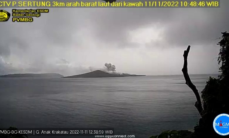 Gunung Anak Krakatau Erupsi Kembali, Abu Letusan Mengarah Ke Timur