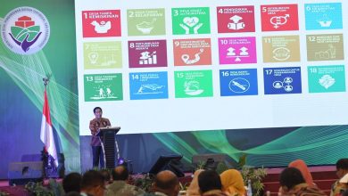 Menteri Desa PDT, dan Transmigrasi Abdul Halim Iskandar memberikan paparan SDGs Desa dalam forum hari Percepatan Pembangunan Daerah Tertinggal.