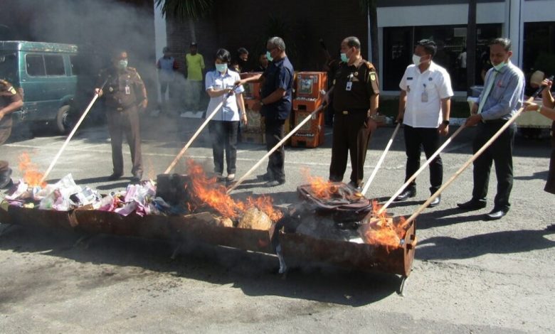 Polda Lampung Musnahkan Narkotika Sebanyak 171,5 Kilo