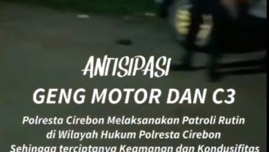 Antisipasi Bentrok Geng Motor, Polresta Cirebon Gelar Patroli Dini Hari