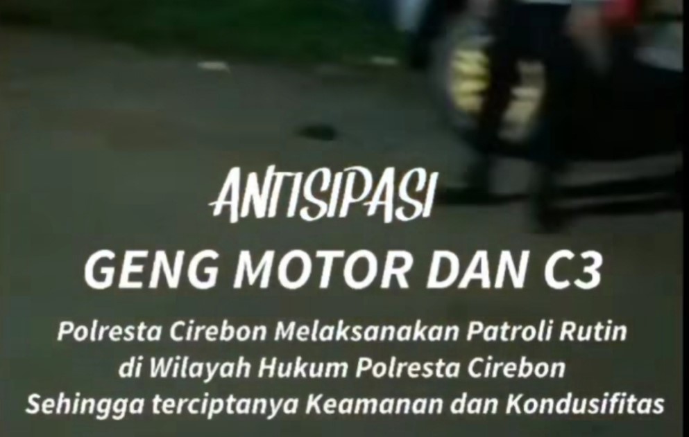 Antisipasi Bentrok Geng Motor, Polresta Cirebon Gelar Patroli Dini Hari