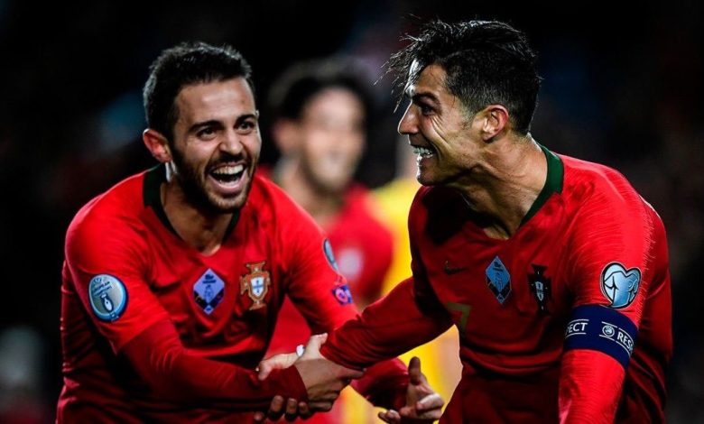 Pemain Timnas Portugal, Bernardo Silva dan Ronaldo. Sumber Twitter @IGIHESports