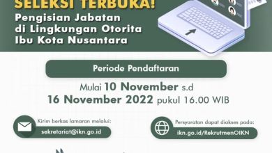 Hanya Sampai 16 November, Lowongan 23 Direktur Otorita IKN Sudah dibuka