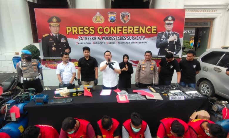 Polrestabes Surabaya menangkap 6 tersangka