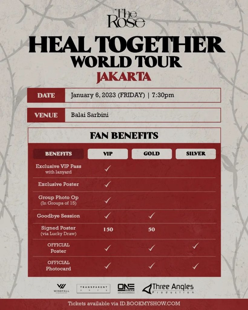 The Rose Gelar Konser "Heal Together" di Jakarta, Intip Harga Tiketnya!