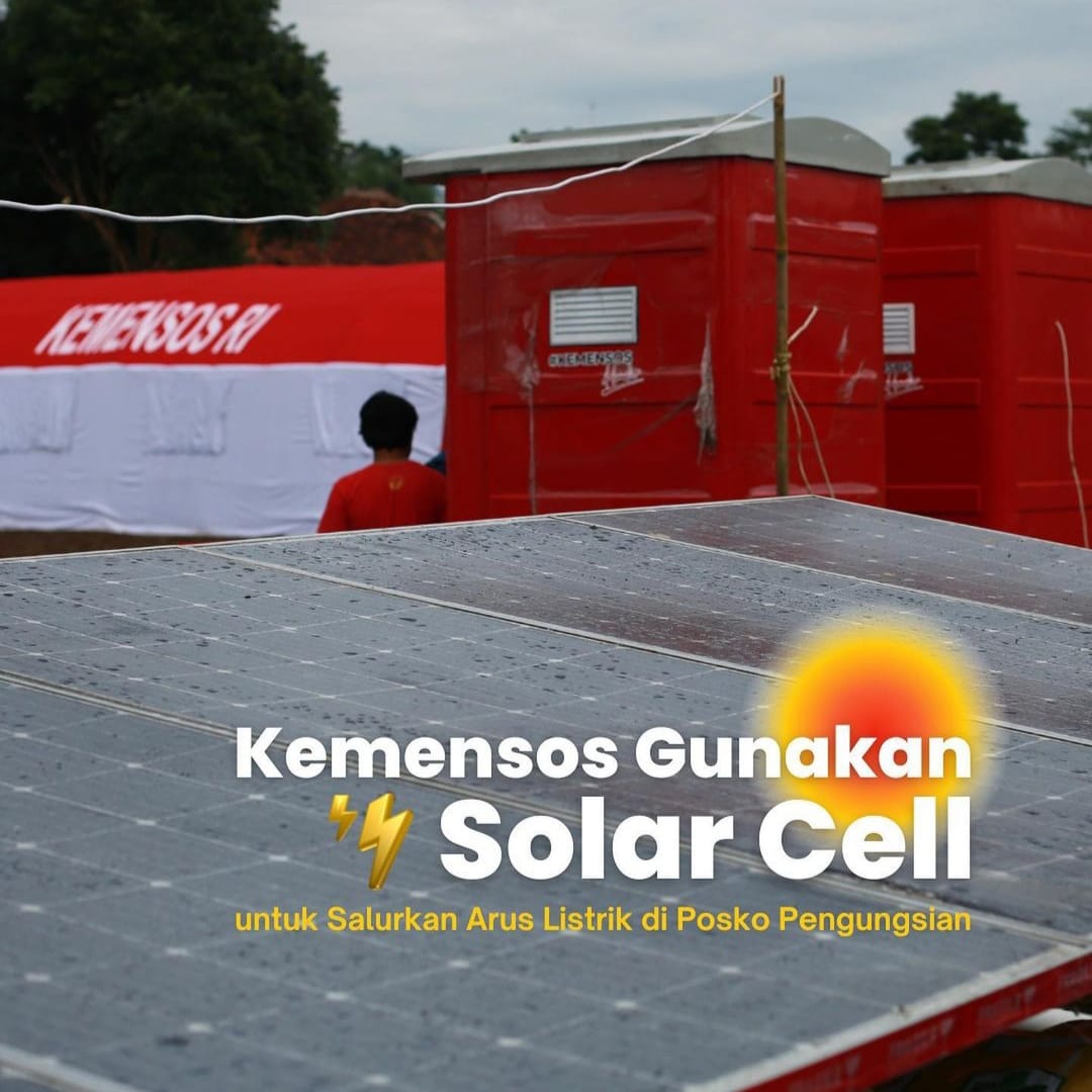 Panel Surya (Solar Cell) Sumber Foto: Akun IG @kemensos