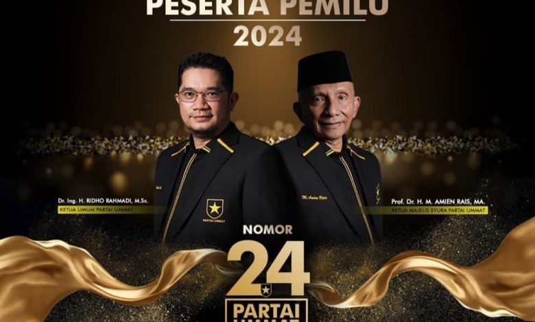 Partai Ummat Peserta Pemilu 2024 dengan Nomor 24. Sumber Foto Instagram @partaiummatofficial