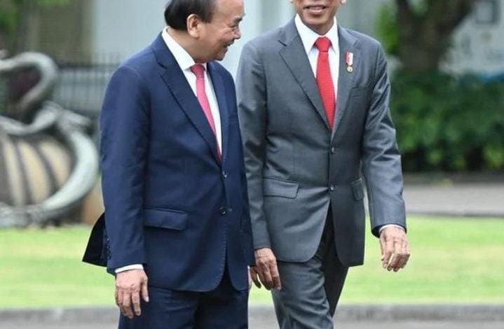 Presiden Nguyen Xuan Phuc bersama Presiden Joko Widodo di Istana Bogor. Sumber foto Instagram @jokowi