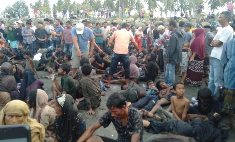 Kondisi Rohingnya tiba dengan keadaan sakit. Sumber Foto: Twitter @Aceh