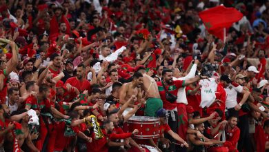 Suporter Maroko memadati Stadion untuk mendukung tim kesayangan mereka. Sumber foto Twitter @CBSSpotsGolazo