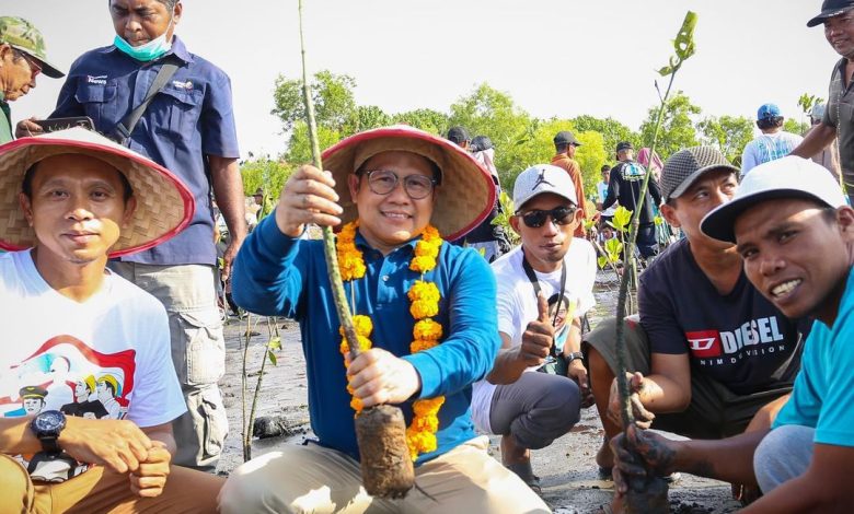 Cak Imin Menanam Mangrove Bersama Nelayan