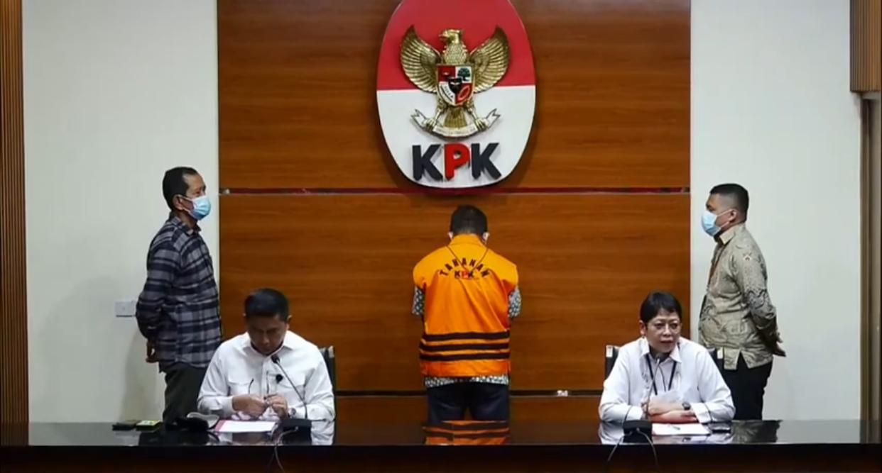 Konferensi pers. Sumber: Youtube KPK RI