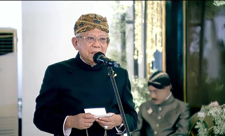 Ma’ruf Amin (Wakil Presiden RI). Sumber foto: YouTube Presiden Joko Widodo