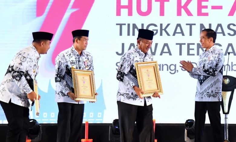 Hadiri HUT Ke-77 PGRI, Jokowi Sebut Tiga Komponen Penting Hasilkan SDM Unggul