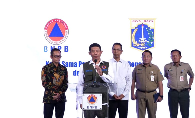 Konferensi Pers Pemprov DKI bersama BNPB