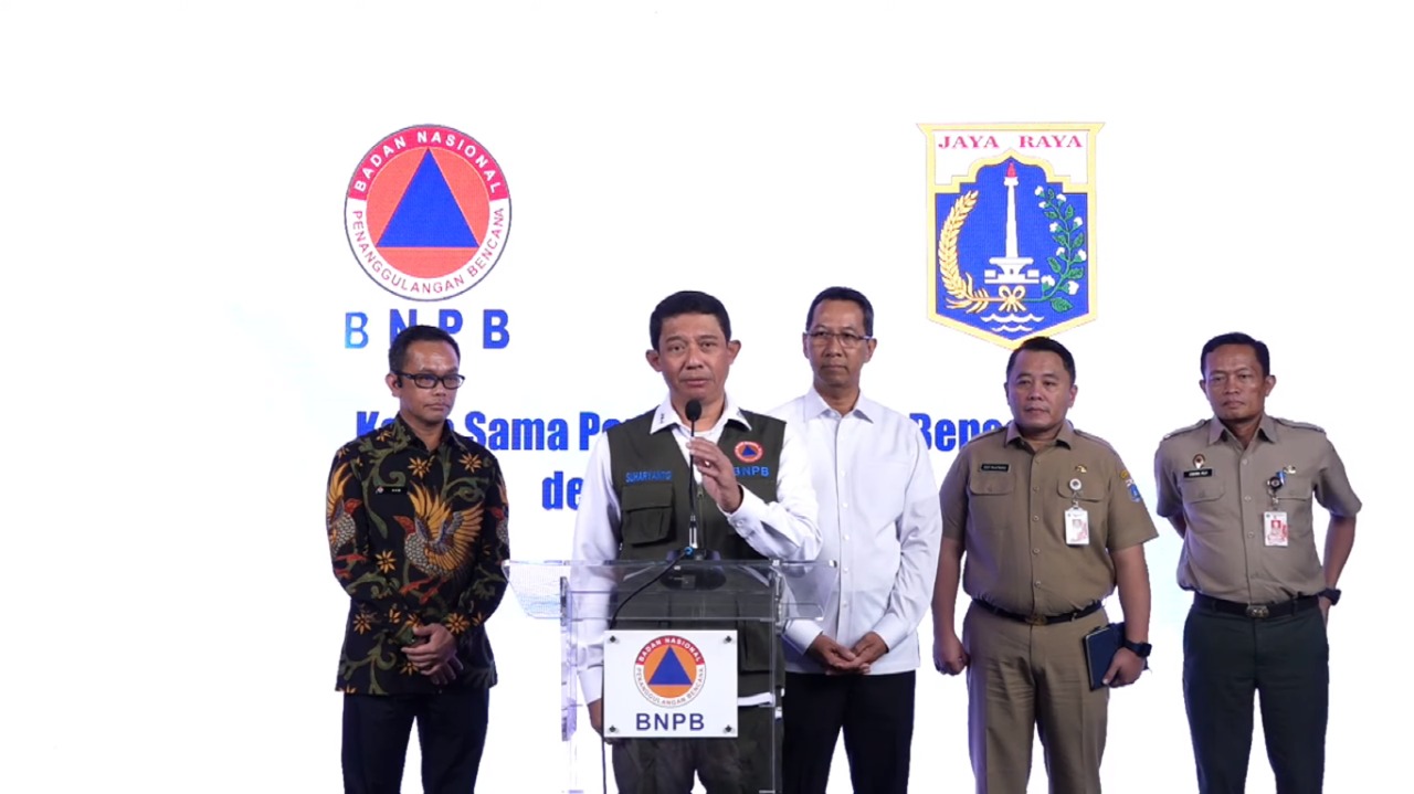 Konferensi Pers Pemprov DKI bersama BNPB