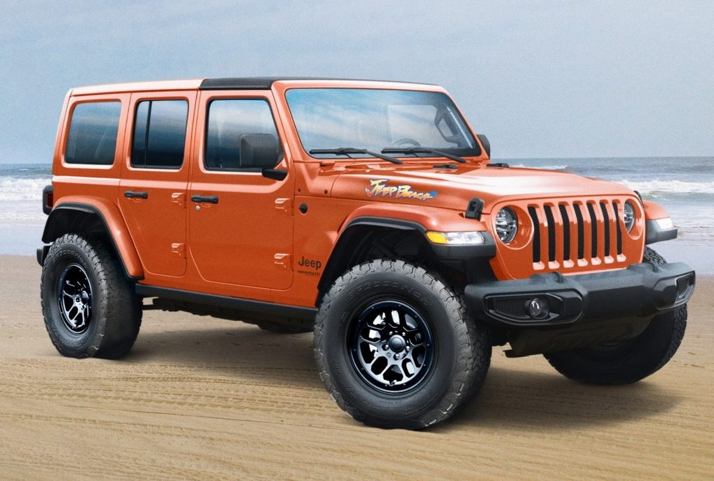 Tampilan Jeep Wrangler terbaru bergaya anak pantai. Sumber foto: Carbuzz