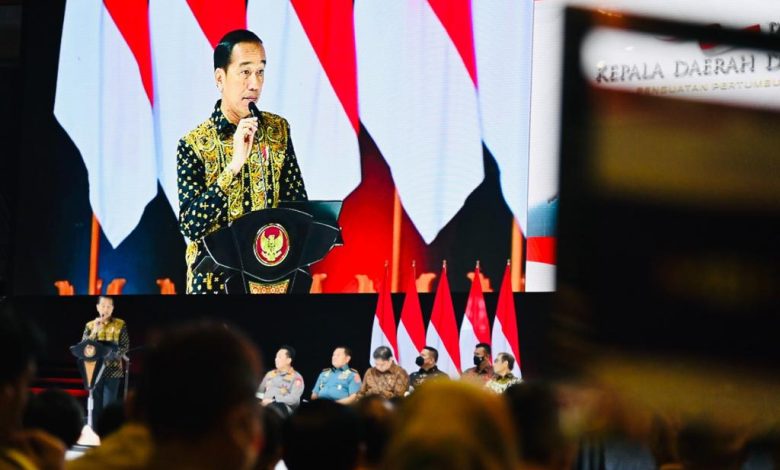 Joko Widodo (Presiden RI) dalam Rakornas Kepala Daerah Indonesia di Bogor. Sumber Foto: Twitter @Jokowi.