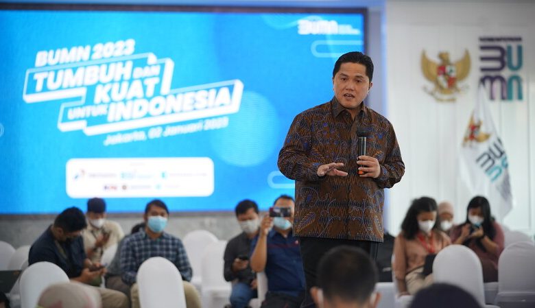 Erick Thohir (Menteri BUMN RI) dalam pembukaan agenda Media Update Bertema BUMN 2023. Sumber Foto: Instagram @kementerianbumn