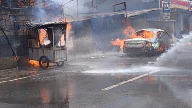 Mobil Terbakar di Jakarta Timur. Sumber Foto: Instagram @humasjakfire