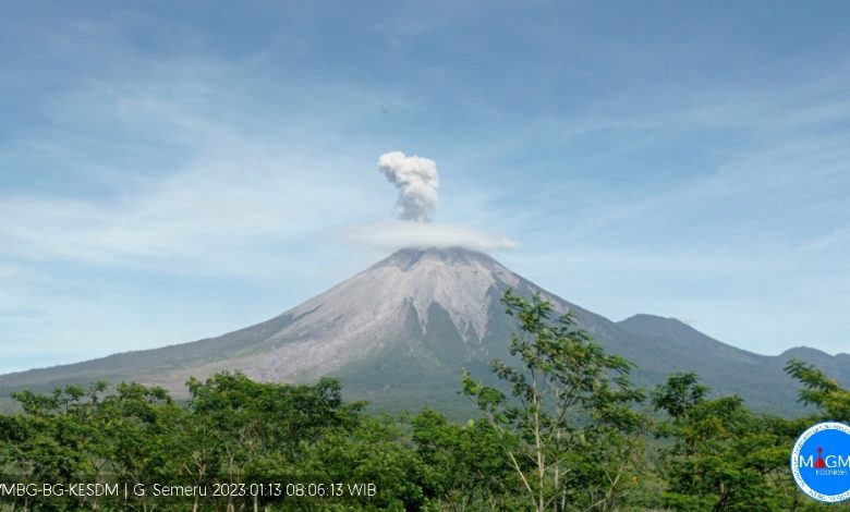 Erupsi Gunung Semeru. Sumber Foto: website Kementerian ESDM.