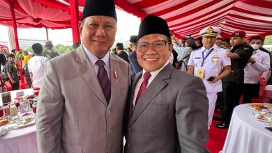 Ketua Umum PKB Abdul Muhaimin Iskandar bersama Ketua Umum Partai Gerindra Prabowo Subianto. Sumber Foto: Instagram @cakiminnow.