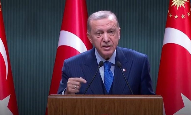 Recep Tayyip Erdogan (Presiden Turki) ketika memberikan pidato. Sumber foto: Tangkapan layar twitter @RTErdogan