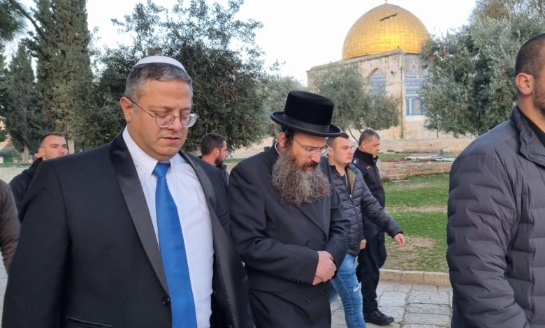 Itamar Ben Gvir ketika berkunjung ke masjid Al-aqsa. Sumber: Twitter @itamarbengvir