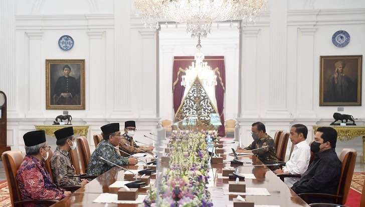 PBNU Temui Presiden Jokowi di Istana Presiden. Sumber Foto: Instagram @nahdlatulama