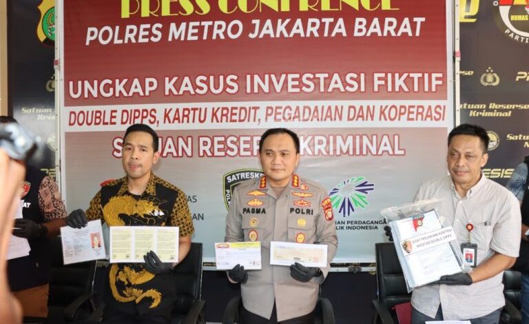 Polres Metro Jakarta Barat saat melakukan pers rilis. Sumber Foto: Humas Polri.