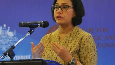 Sri Mulyani saat memberikan keterangan