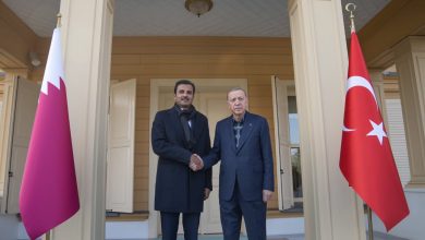 Tamim bin Hamad Al Thani (Pemimpin Qatar) dan Reccep Tayyip Erdogan (Presiden Turki). Sumber Foto: Twitter @TamimBinHamad