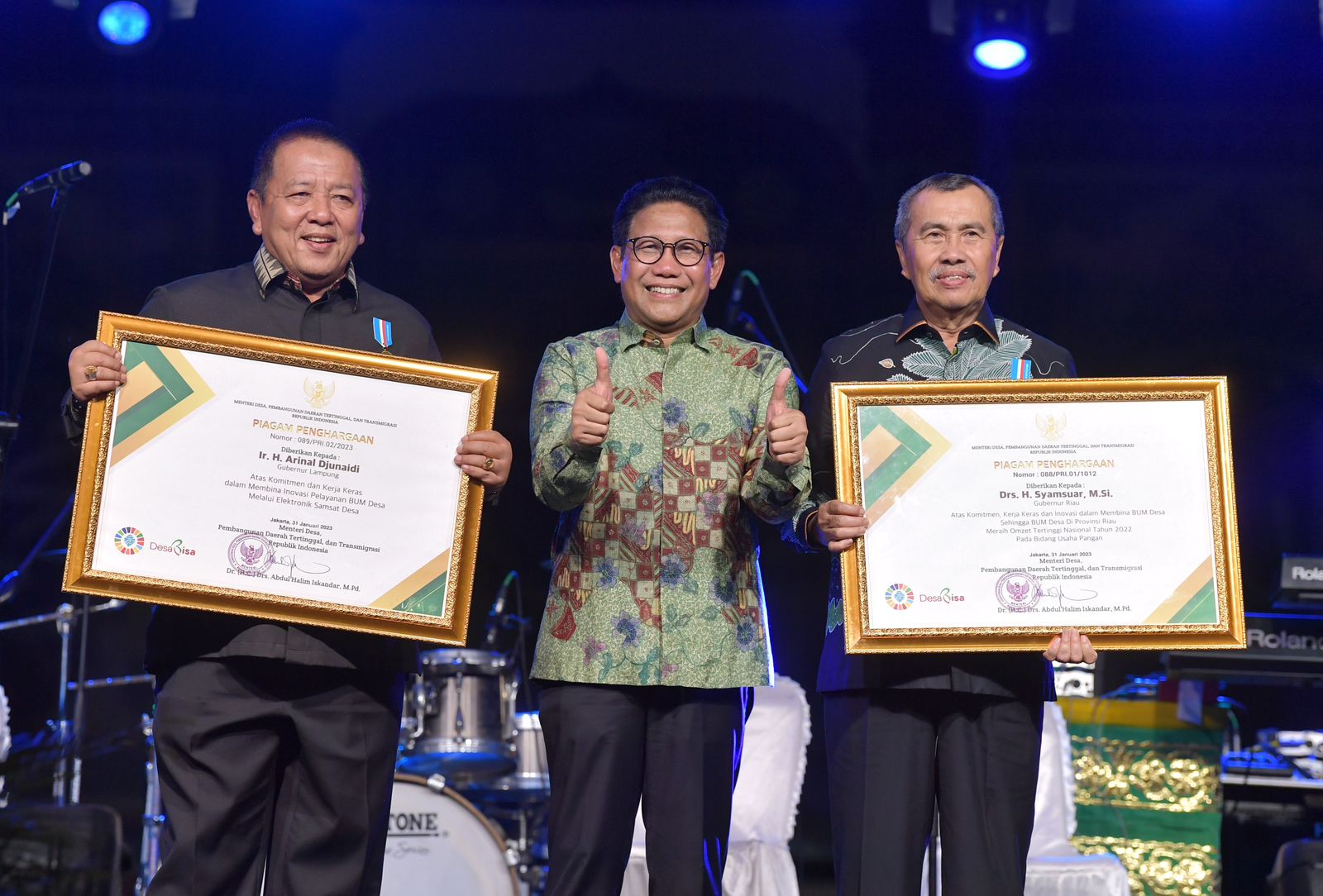 Hari BUM Desa, Dua Gubernur Dapat Penghargaan Abdi Ekonomi Desa