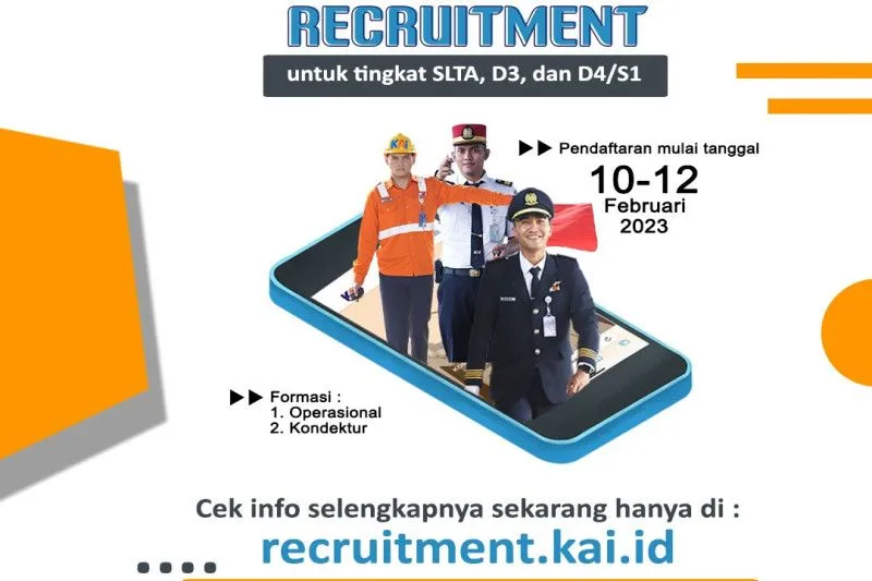 Poster rekrutmen PT KAI. Sumber foto: rekrutmen.kai.id