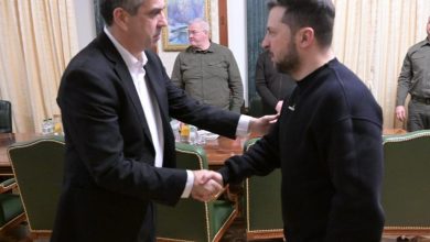 Eli Cohen (Menlu Israel) saat bertemu Volodymyr Zelenskyy (Presiden Ukraina) Sumber Foto: Twitter @arik3000
