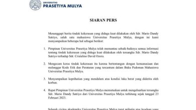 Siaran pers Universitas Prasetiya Mulya. Sumber foto: Instagram @prasmul