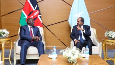 William Ruto (kepala negara Kenya) dan Hassan Sheikh Mohamud (Pemimpin Somalia). Sumber Foto: Twitter @TheVillaSomalia