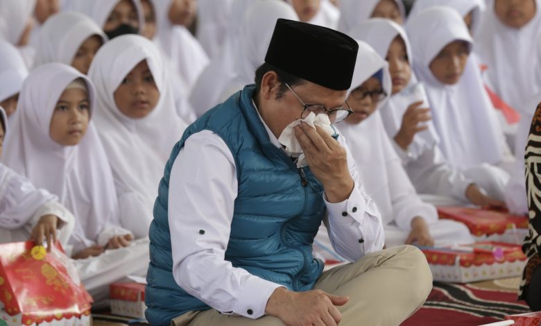 Didoakan Anak Yatim jadi Pemimpin Indonesia, Cak Imin Teteskan Air Mata