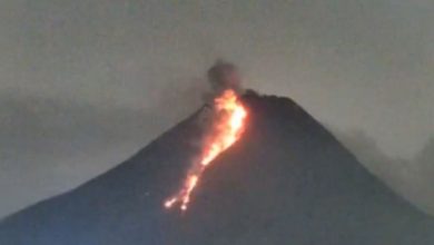 Guguran lava Gunung Merapi. Sumber foto: Badan Geologi