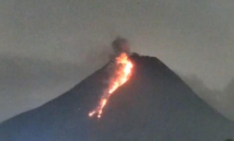Guguran lava Gunung Merapi. Sumber foto: Badan Geologi