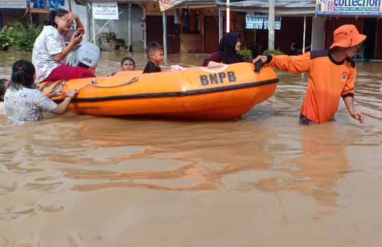 Sungai Rokan Kanan Meluap, 4 Kawasan di Rokan Hulu Terendam Banjir