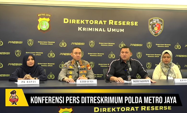 Tangkapan Layar Konferensi Pers Polda Metro Jaya, Sumber Foto: Youtube/Polda Metro Jaya