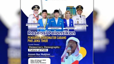 Poster Digital Pelantikan PKC PMII Jatim 2022-2024. Sumber Foto: Instagram @pmiijatim