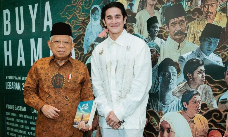 Ma’ruf Amin dan Vino G Bastian. Sumber foto: Instagram @vinogbastian_