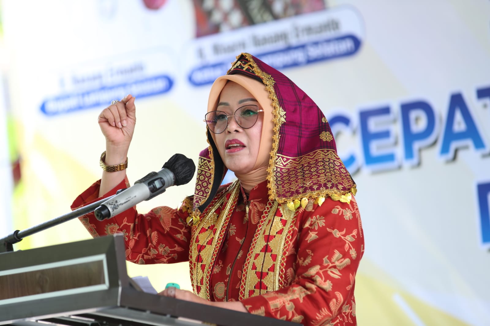 Penasihat Dharma Wanita Persatuan Kemendes PDTT, Lilik Umi Nashriyah. Sumber foto: Humas Kemendes PDTT