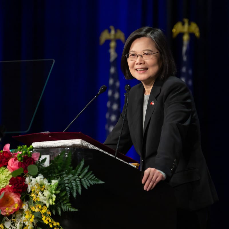 Tsai Ing-wen (Presiden Taiwan) saat berkunjung ke AS. Sumber Foto: twitter@iingwen